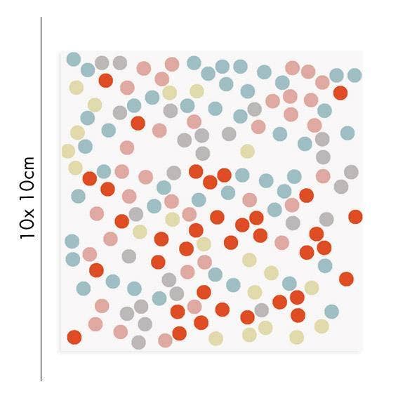 Porcelain stickers colorful dots