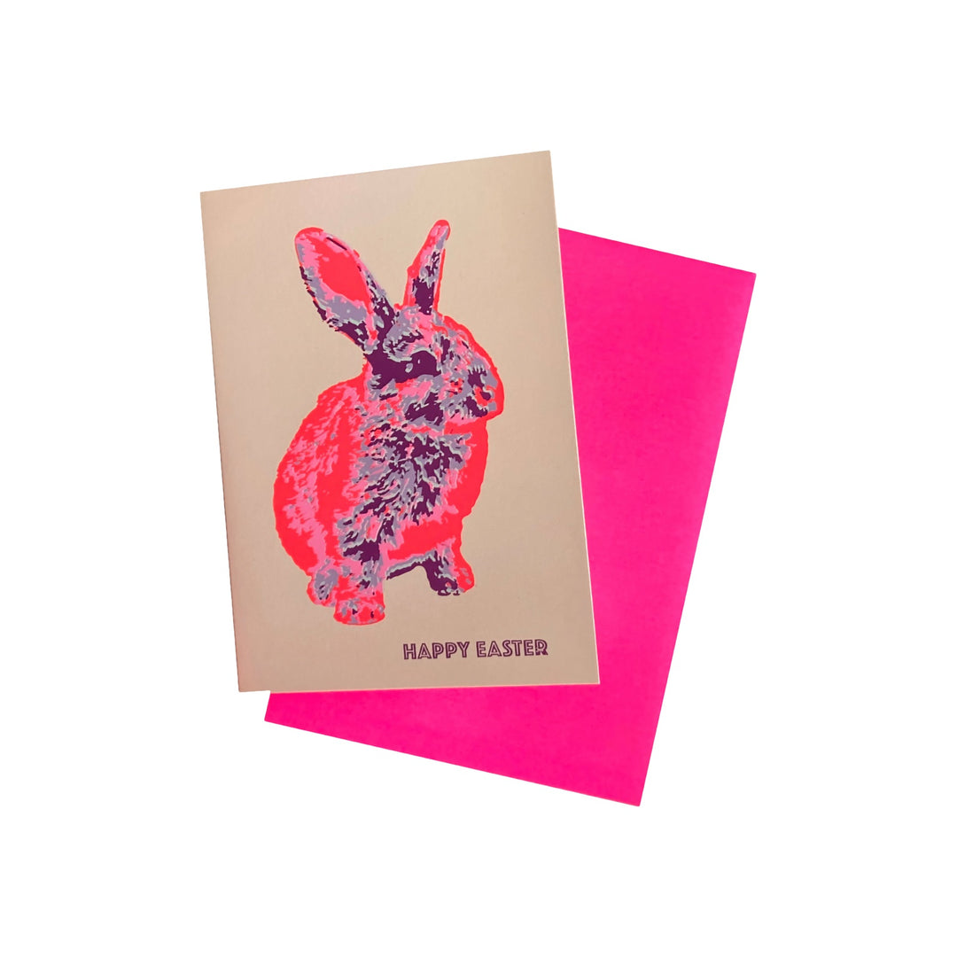 Frohe Ostern Hase rosa