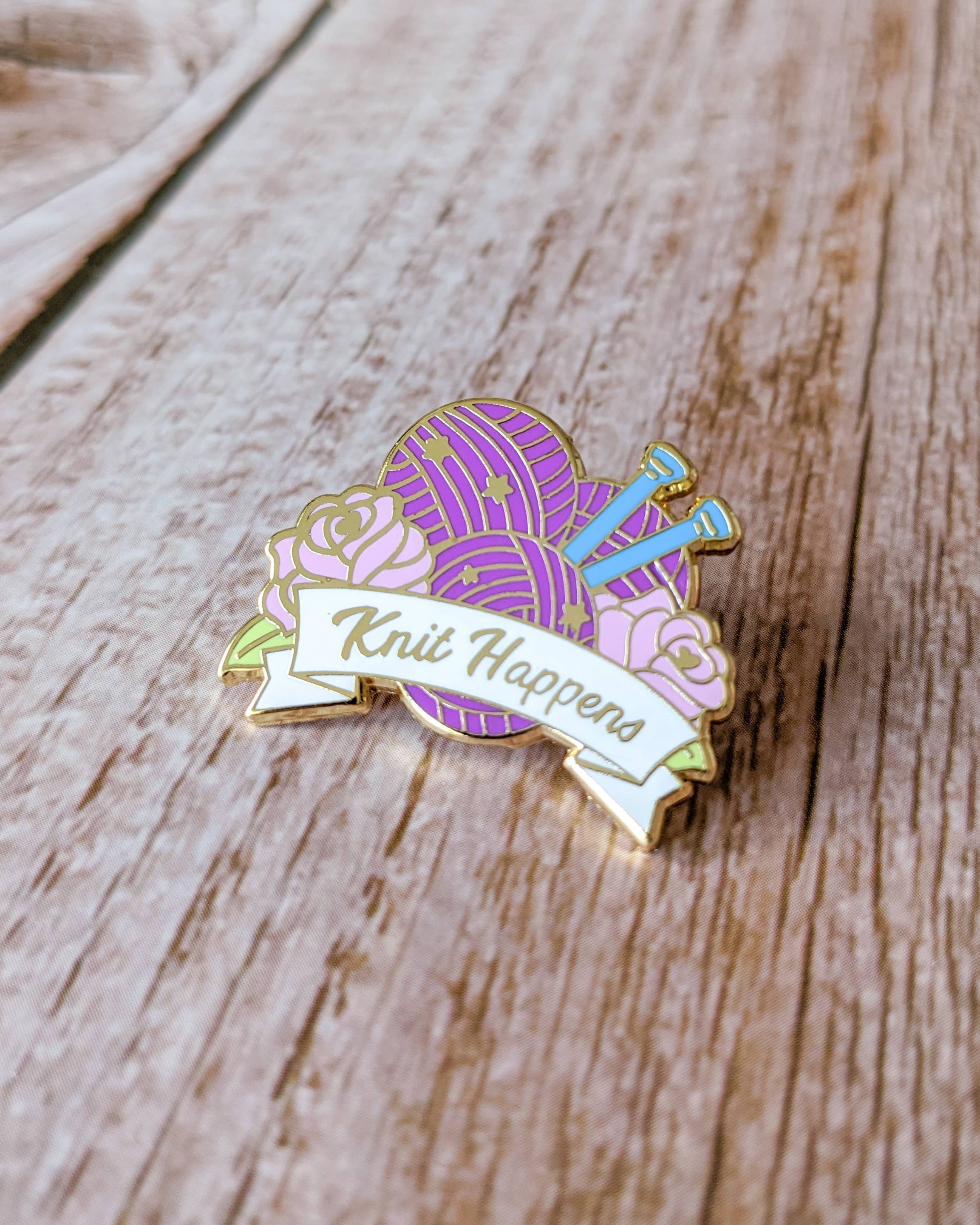 Knit Happens Pin
