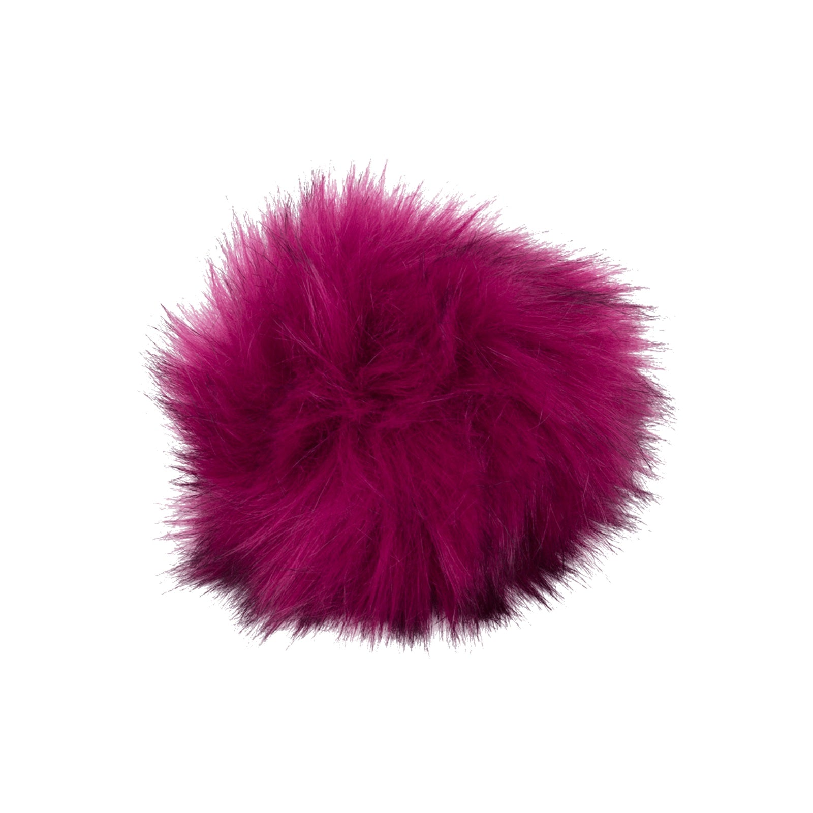 Fell Pompon für Mützen, mit Druckknopf