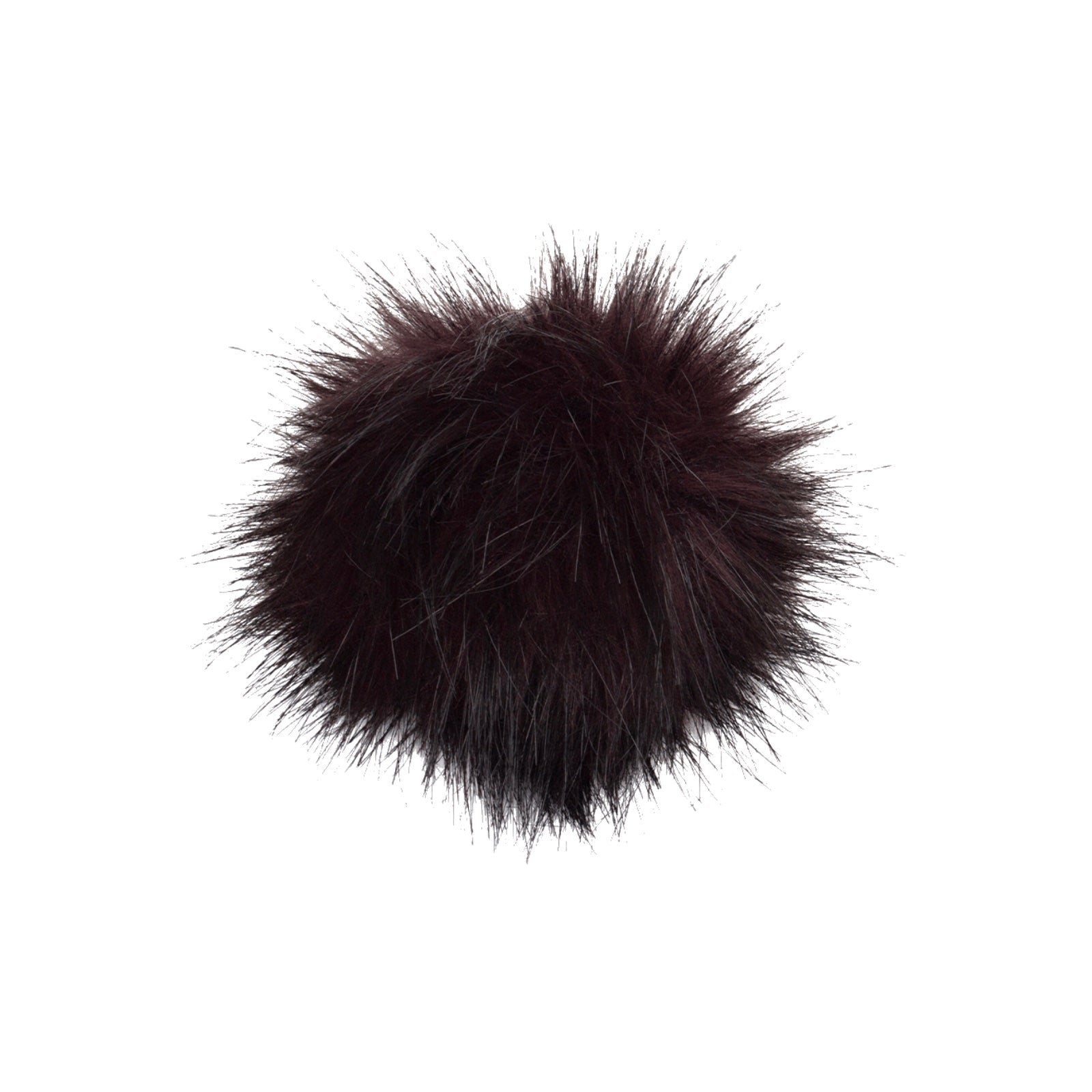 Fell Pompon für Mützen, mit Druckknopf