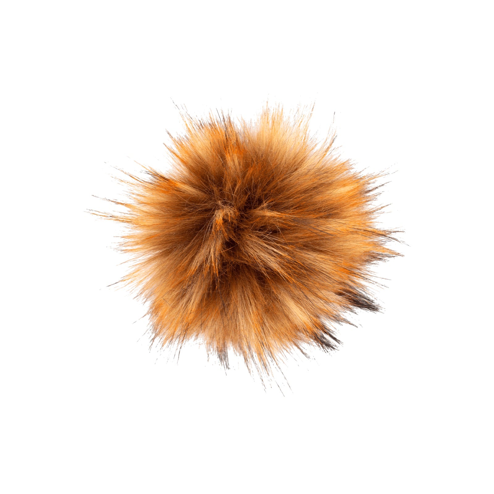 Fell Pompon für Mützen, mit Druckknopf