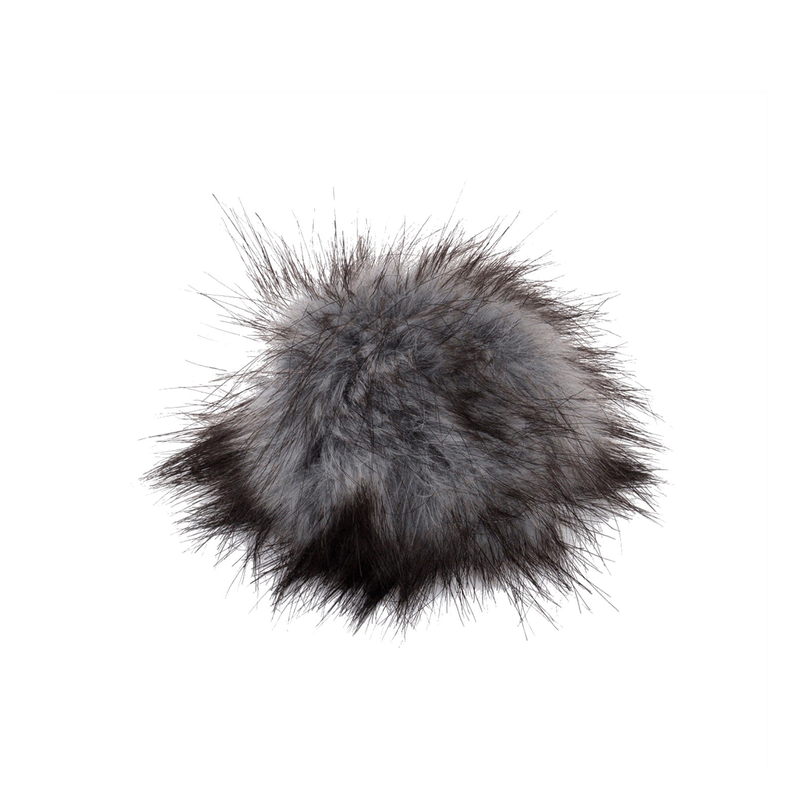 Fell Pompon für Mützen, mit Druckknopf