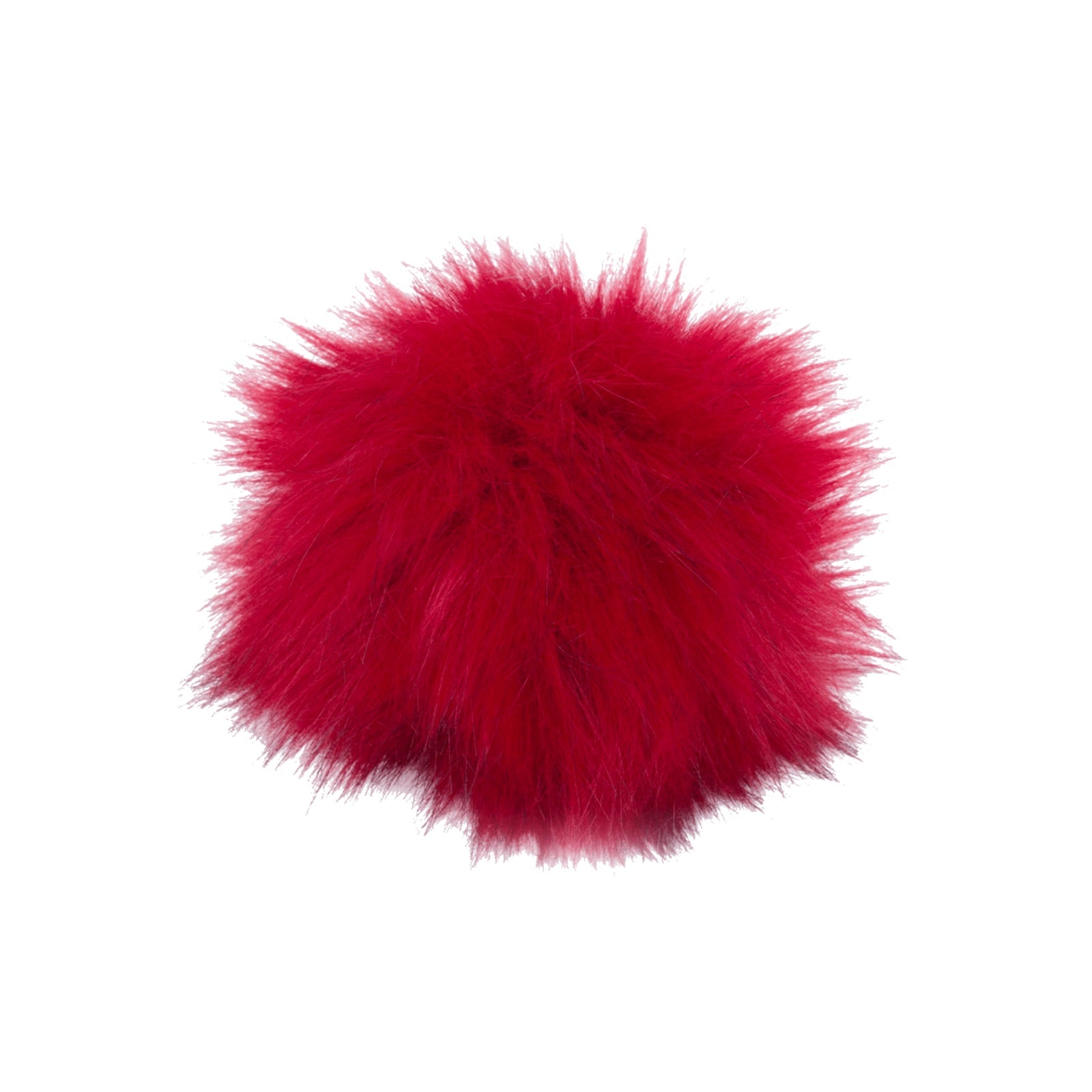Fell Pompon für Mützen, mit Druckknopf