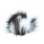 Fell Pompon XXL für Mützen, mit Druckknopf