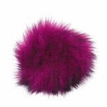 Fell Pompon XXL für Mützen, mit Druckknopf