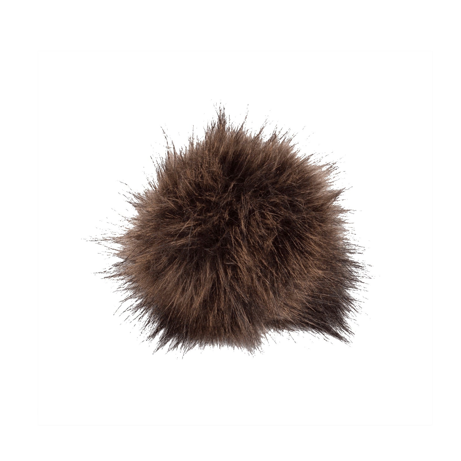 Fell Pompon für Mützen, mit Druckknopf