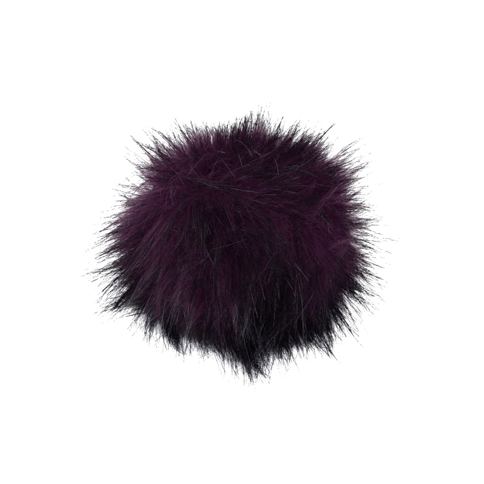 Fell Pompon für Mützen, mit Druckknopf