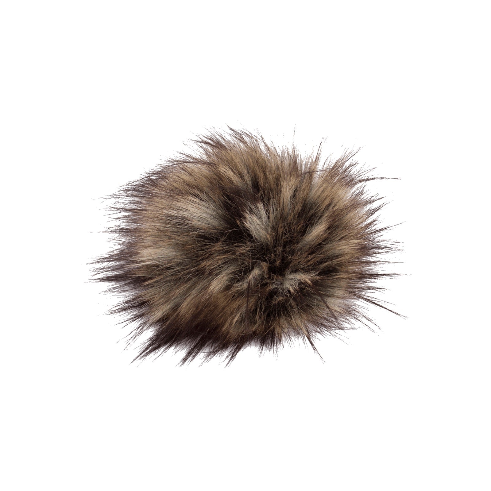 Fell Pompon für Mützen, mit Druckknopf