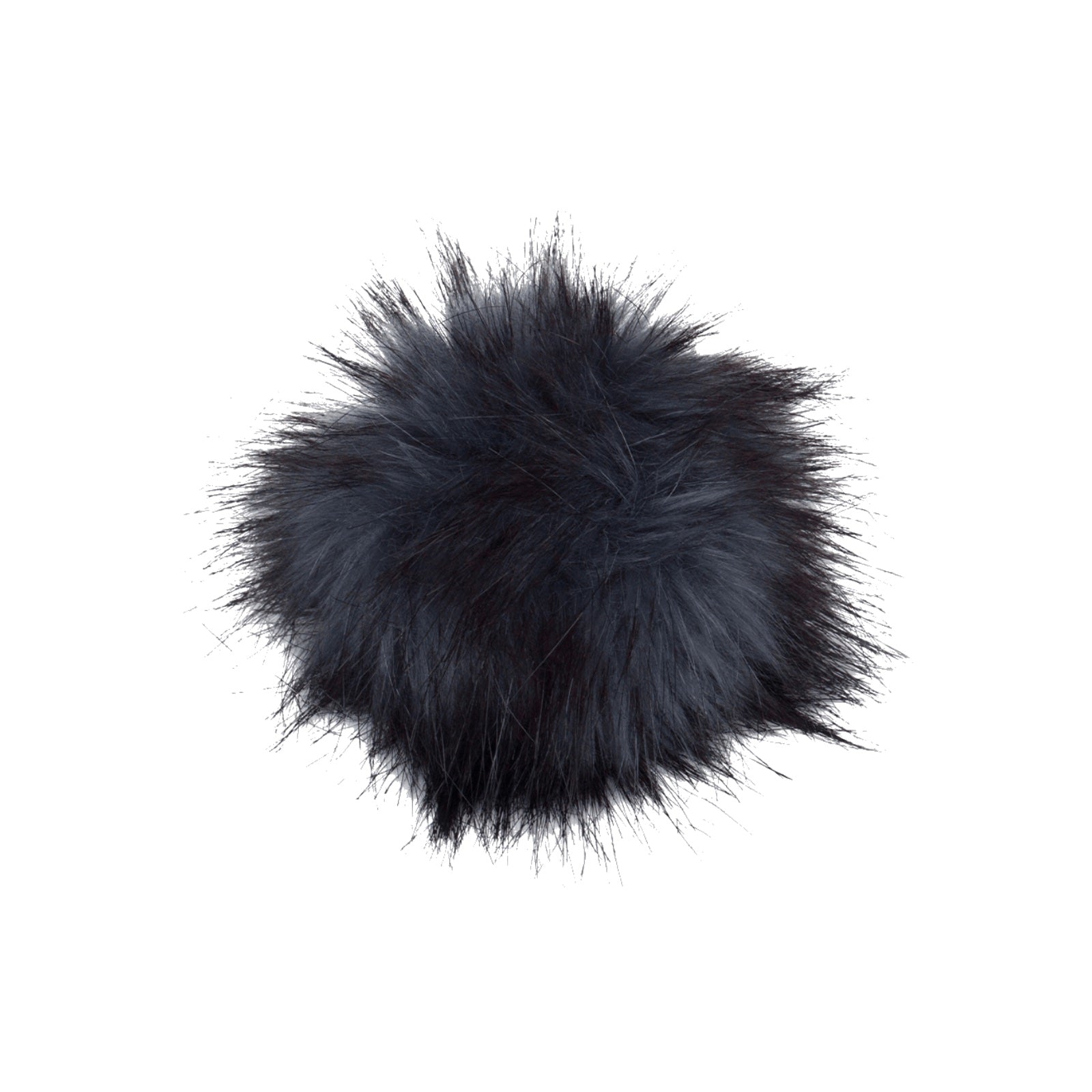 Fell Pompon für Mützen, mit Druckknopf