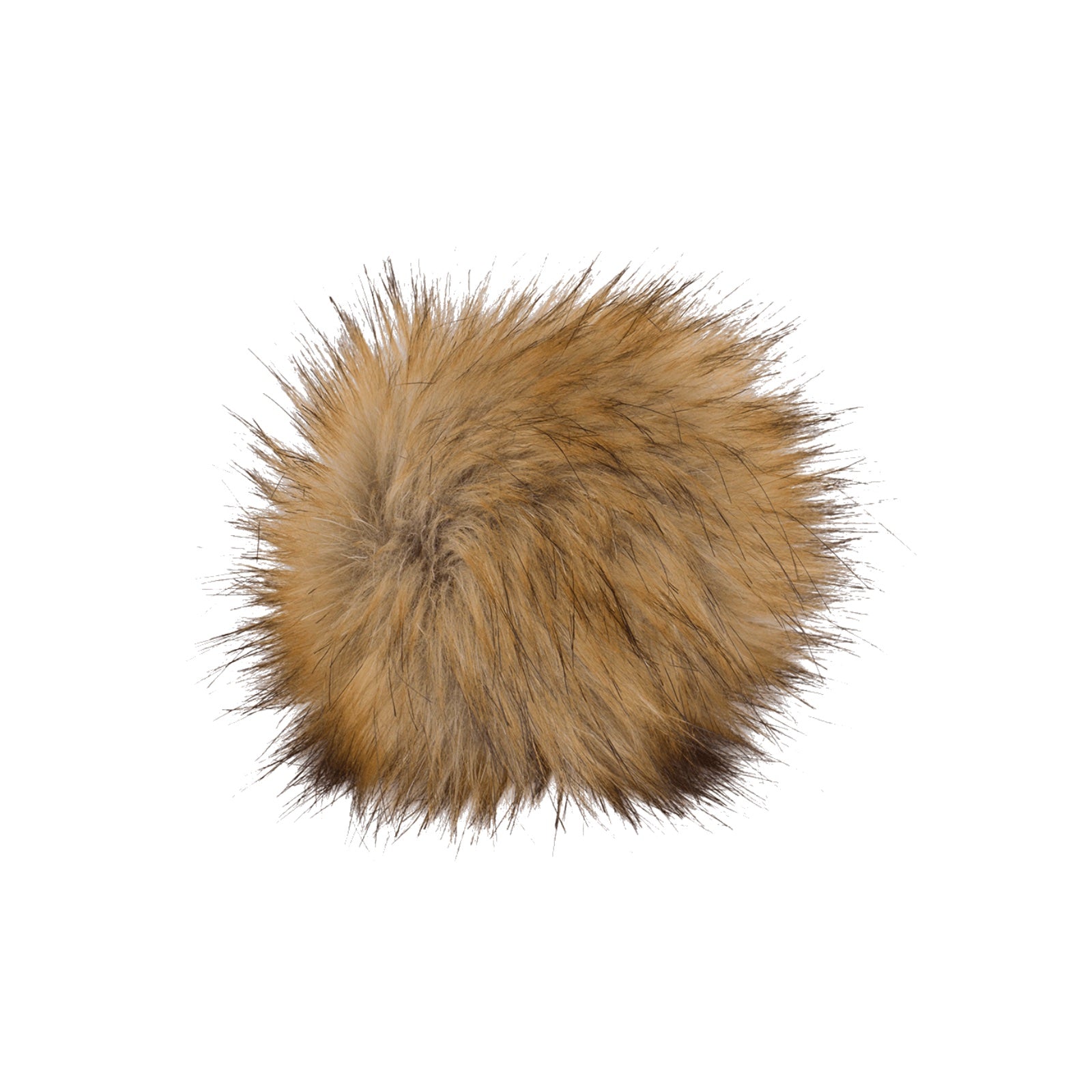 Fell Pompon für Mützen, mit Druckknopf