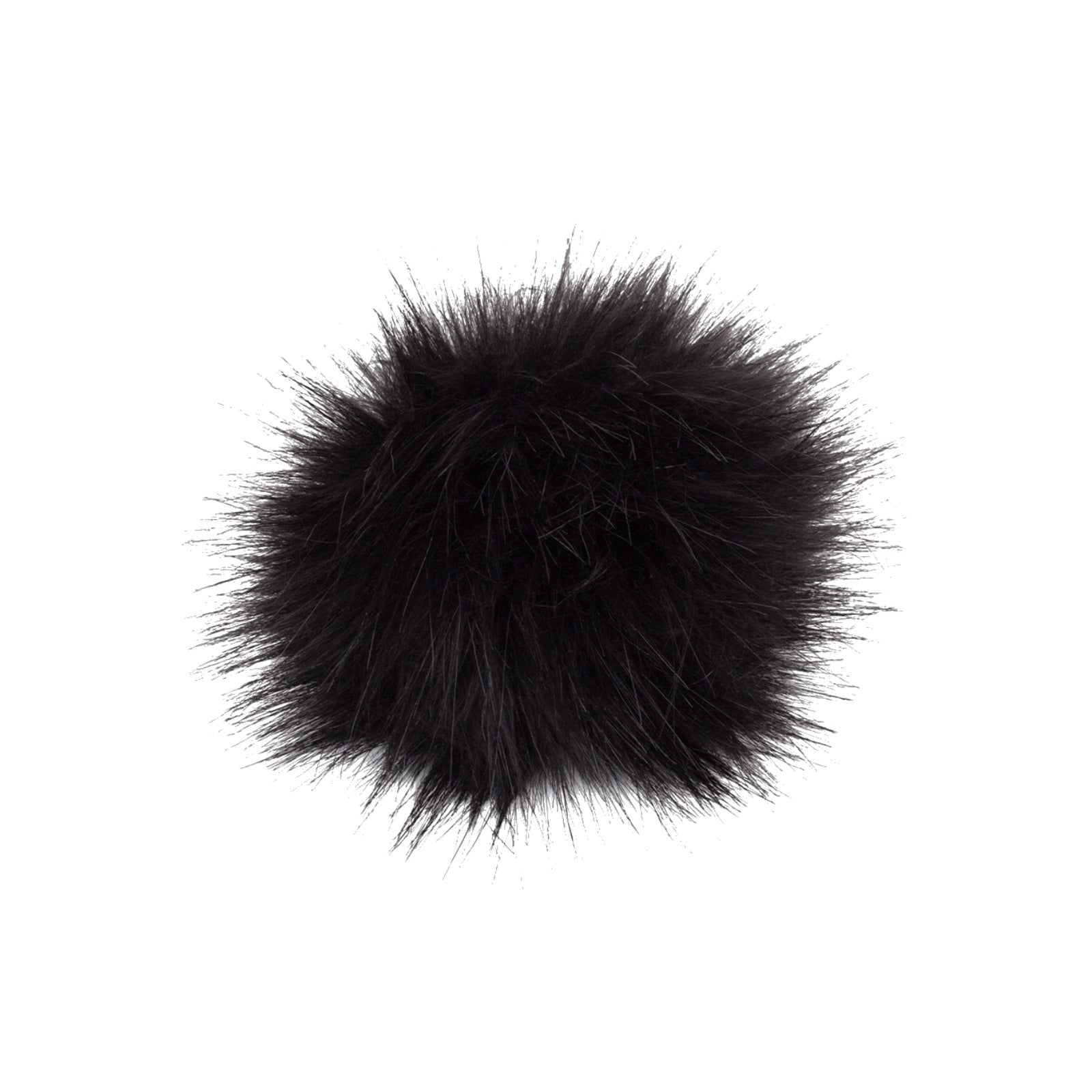 Fell Pompon für Mützen, mit Druckknopf